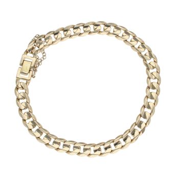 9ct Yellow Gold Curb Bracelet 8"