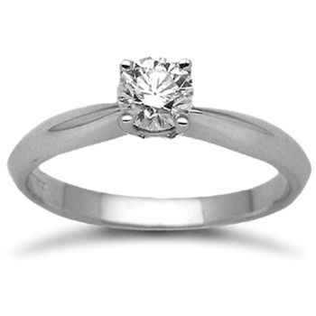 18ct White Gold 0.50ct Diamond Solitaire Diamond Ring