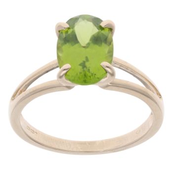 9ct Yellow Gold Single Stone Peridot Ring