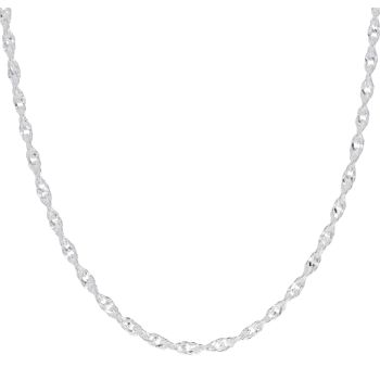 Silver Singapore Chain 18" By Icesia