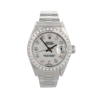 Rolex Custom Oyster Perpetual Date Pre Owned Watch Ref 79160