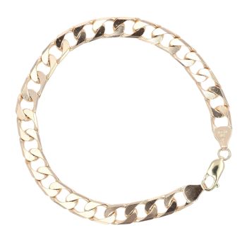 9ct Yellow Gold Curb Bracelet 8.5"