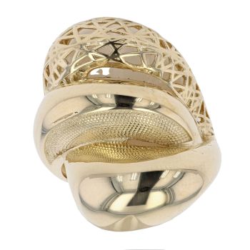 14ct Yellow Gold Patterned Swirl Ring