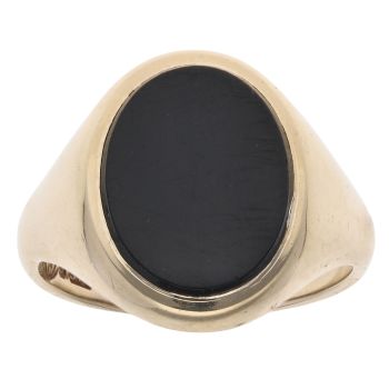 9ct Yellow Gold Onyx Signet Ring