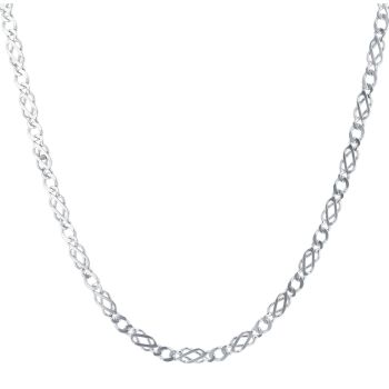 9ct White Gold Celtic Chain 18"