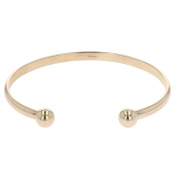 9ct Yellow Gold Torque Plain Bangle