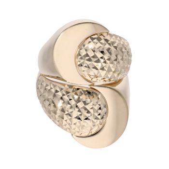 14ct Yellow Gold Patterned Twist Ring