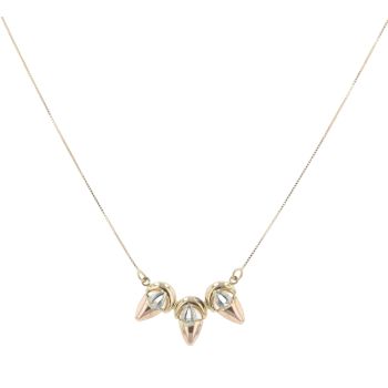 18ct Yellow, White And Rose Gold Fancy Necklace 18"