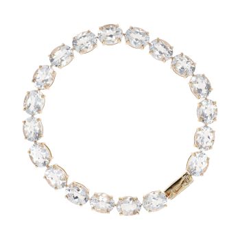 9ct Yellow Gold White Topaz Bracelet 7.5"