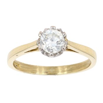 18ct Yellow Gold 0.50ct Diamond Solitaire Ring