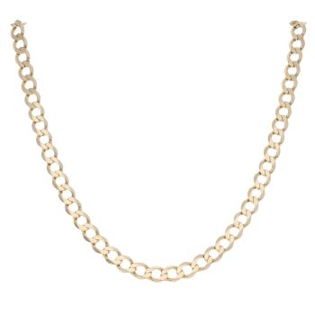 9ct Yellow Gold Curb Chain 22"