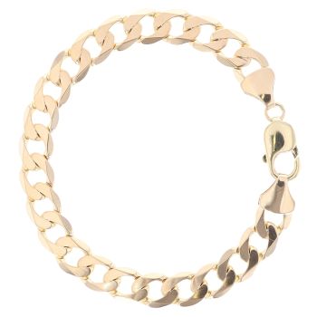 9ct Yellow Gold Curb Bracelet 9"