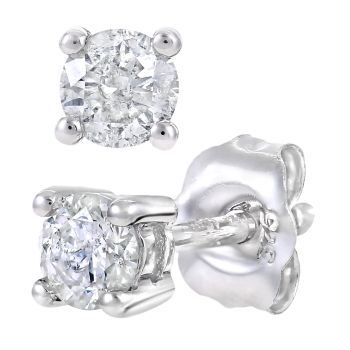 9ct Yellow Gold Diamond Earrings