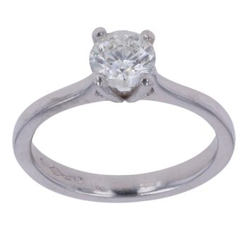 Platinum 0.75ct Brilliant Cut Diamond Solitaire Ring