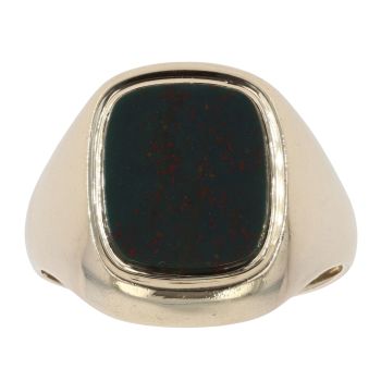 9ct Yellow Gold Blood Stone Signet Ring