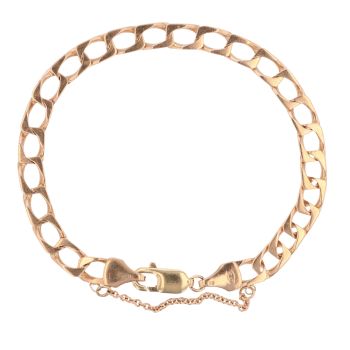 9ct Yellow Gold Curb Bracelet 9"