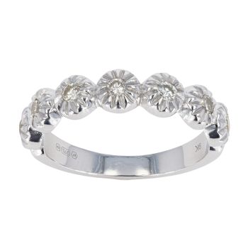 9ct White Gold Diamond Eternity Ring by Anya Belle