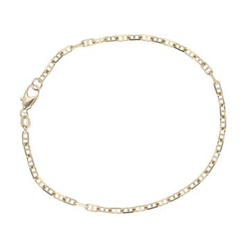 9ct Yellow Gold Anchor Bracelet 8"