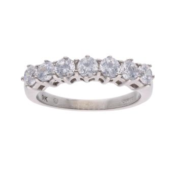 9ct White Gold Cubic Zirconia Eternity Ring