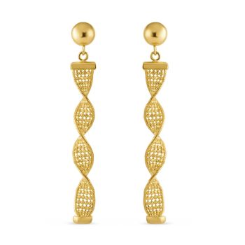 22ct Yellow Gold Twist Earring
