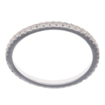 Silver Cubic Zirconia Full Eternity Ring by Icesia