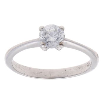 9ct White Gold 0.50ct Brilliant Cut Diamond Solitaire Ring