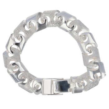 Silver Fancy Bracelet 8" By Icesia