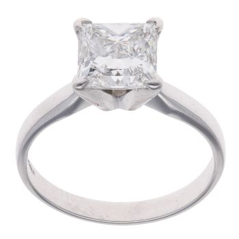 Platinum 2.42ct Solitaire Diamond Ring