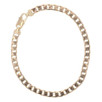 9ct Yellow Gold Curb Bracelet 8"