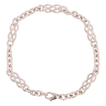 9ct White Gold Celtic Belcher Bracelet 7"