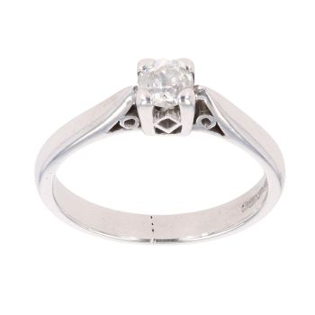 18ct White Gold 0.33ct Brilliant Cut Diamond Solitaire Ring