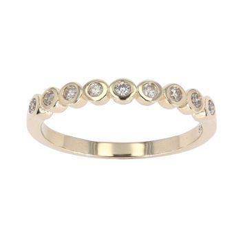 9ct Yellow Gold 0.17ct Diamond Eternity Ring by Anya Belle