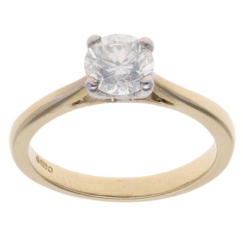 18ct Yellow Gold 1.00ct Diamond Solitaire Ring