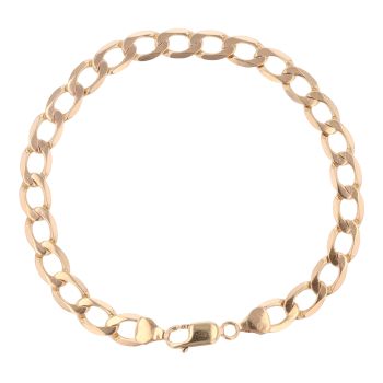 9ct Yellow Gold Curb Bracelet 8.5"