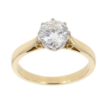 18ct Yellow Gold Brilliant Cut 1.00ct Diamond Solitaire Ring