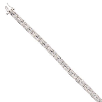 9ct White Gold 2.50ct Diamond Bracelet 6.5"