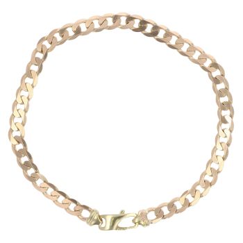 9ct Yellow Gold Curb Bracelet 8"