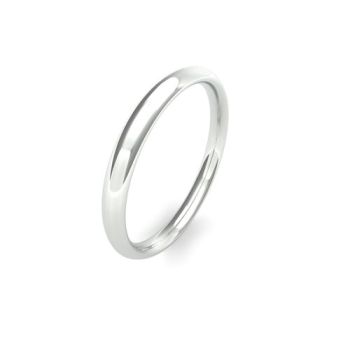 Platinum 2.5mm Traditional Court Wedding Band