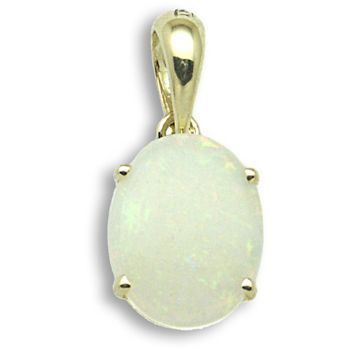 18 Carat Yellow Gold Opal Claw Set Pendant