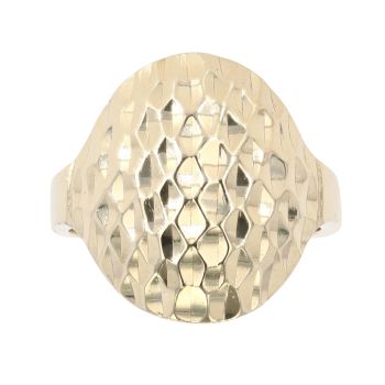 9ct Yellow Gold Circle Fancy Ring