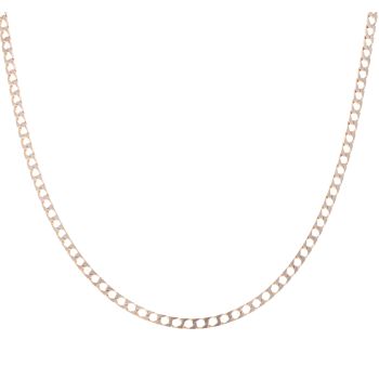9ct Yellow Gold Square Curb Chain 16"