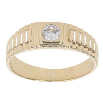 9ct Yellow Gold 0.35ct Diamond Signet Ring