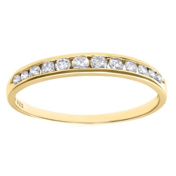 9ct Yellow Gold 0.25ct Diamond Eternity Ring