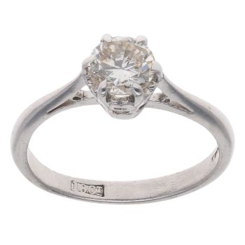 18ct White Gold 0.55ct Brilliant Cut Diamond Solitaire Ring