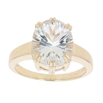 9ct Yellow Gold Cubic Zirconia Single Stone Ring
