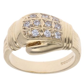 9ct Yellow Gold Cubic Zirconia Boxing Glove Ring