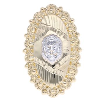 14ct Yellow And White Gold Lion Patterned Fancy Ring