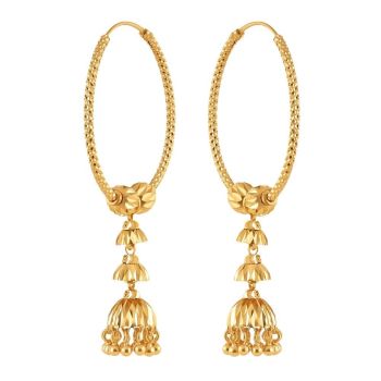 22ct Yellow Gold Hoops with Dropper