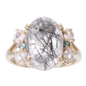 9ct Yellow Gold Rutilated Quartz Dress Ring