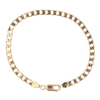 9ct Yellow Gold Curb Bracelet 8"